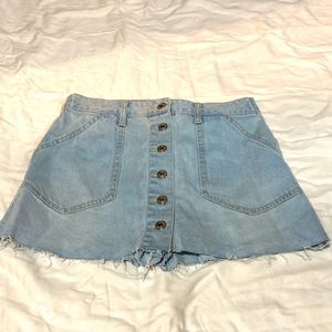 Forever 21 stretchy blue Jean skort, brand new